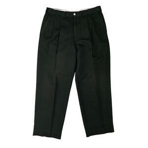 PING Golf Pants Mens 36x27 Black Pleated Front Rayon Blend Relaxed Fit Chino